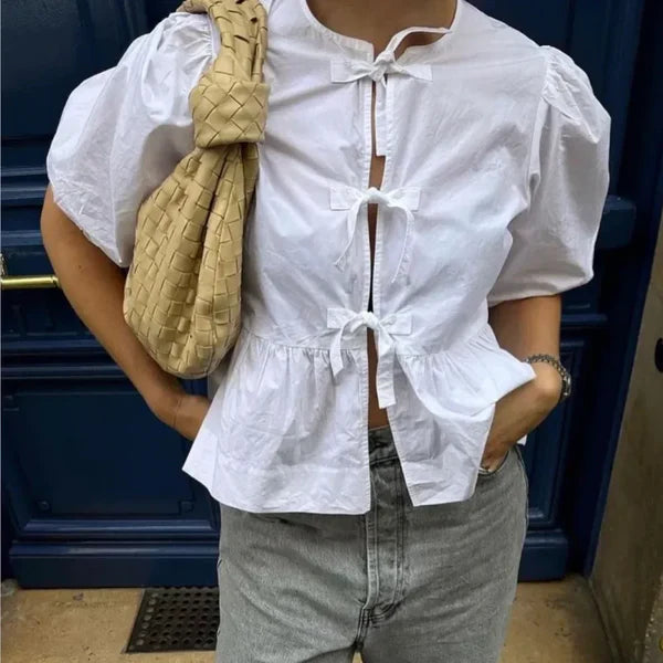 Damen Bluse Mit Puffärmeln | Lässig