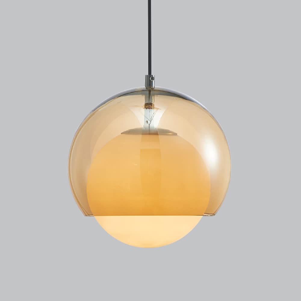 Hängeleuchte AmberGlow mit zartem Glasdesign für ein gemütliches Ambiente.