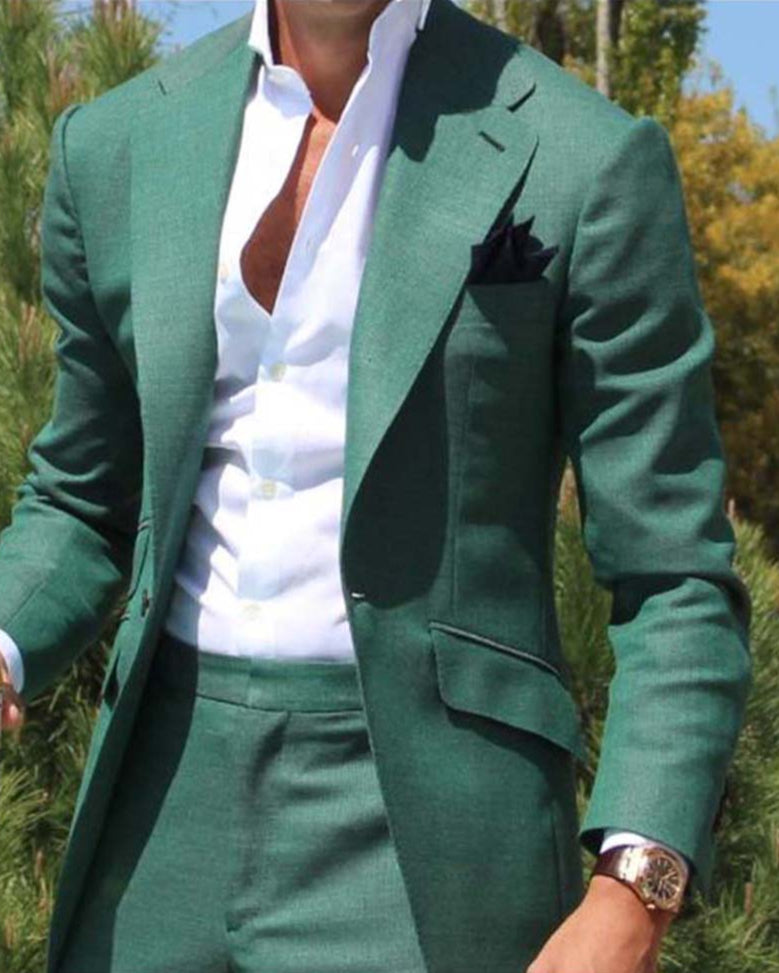 Herren Grüner Blazer und Hose Hochzeitsgast Anzug | 2-Teilig