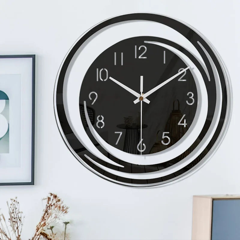 Geräuschlose Wanduhr aus Acryl, perfekt für moderne Wohnräume.