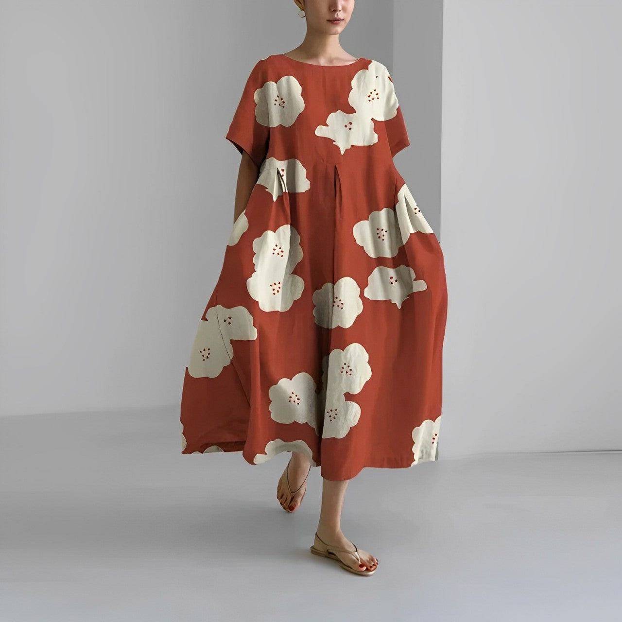 Lockeres Sommerkleid In A Linie Für Damen | Midi