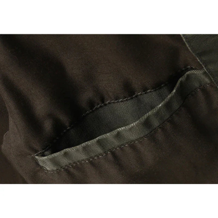 Herren Armee Grün Biker Jacke | mit Reißverschluss