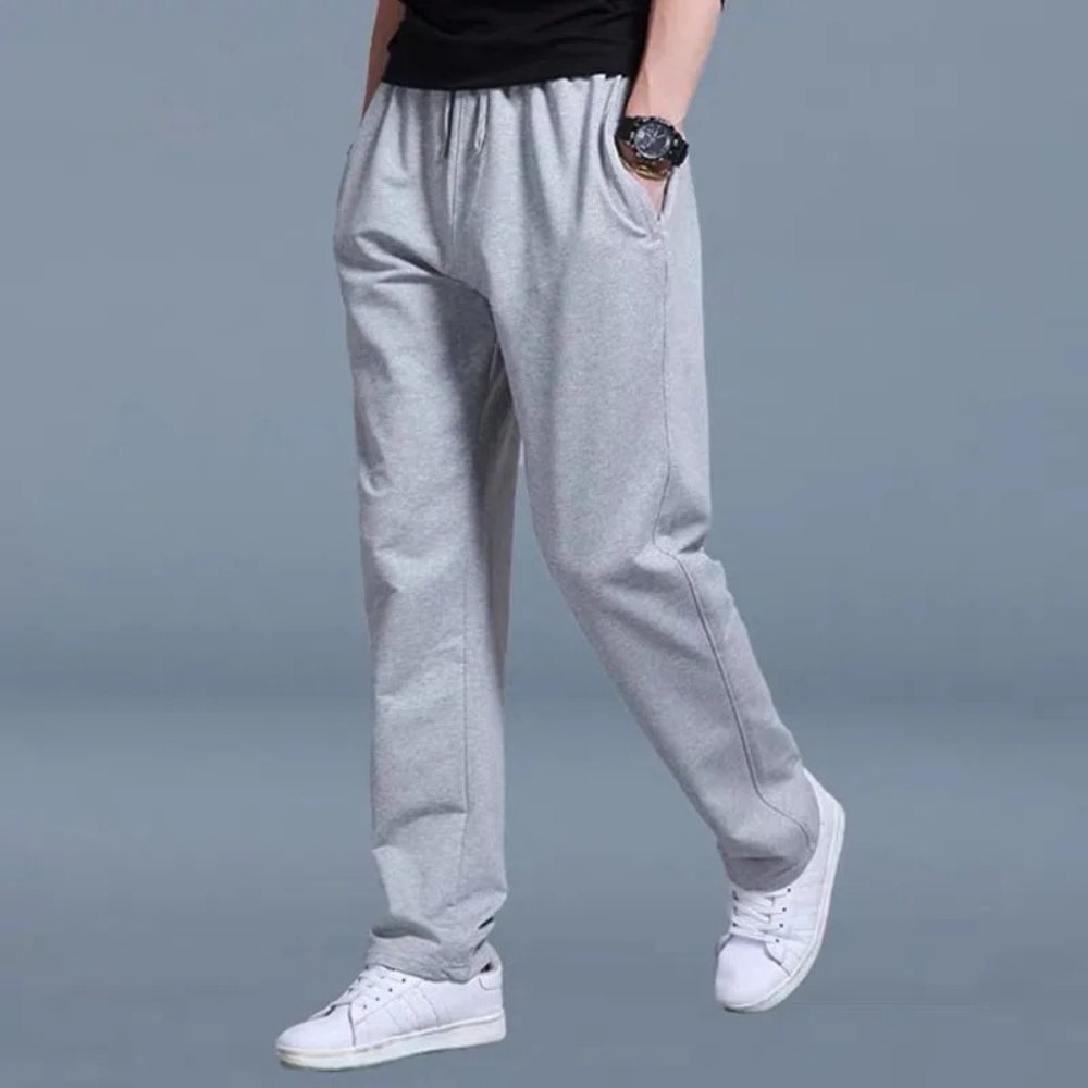 Nero | Herren Komfort Jogginghose mit weitem Bein | Schwarz