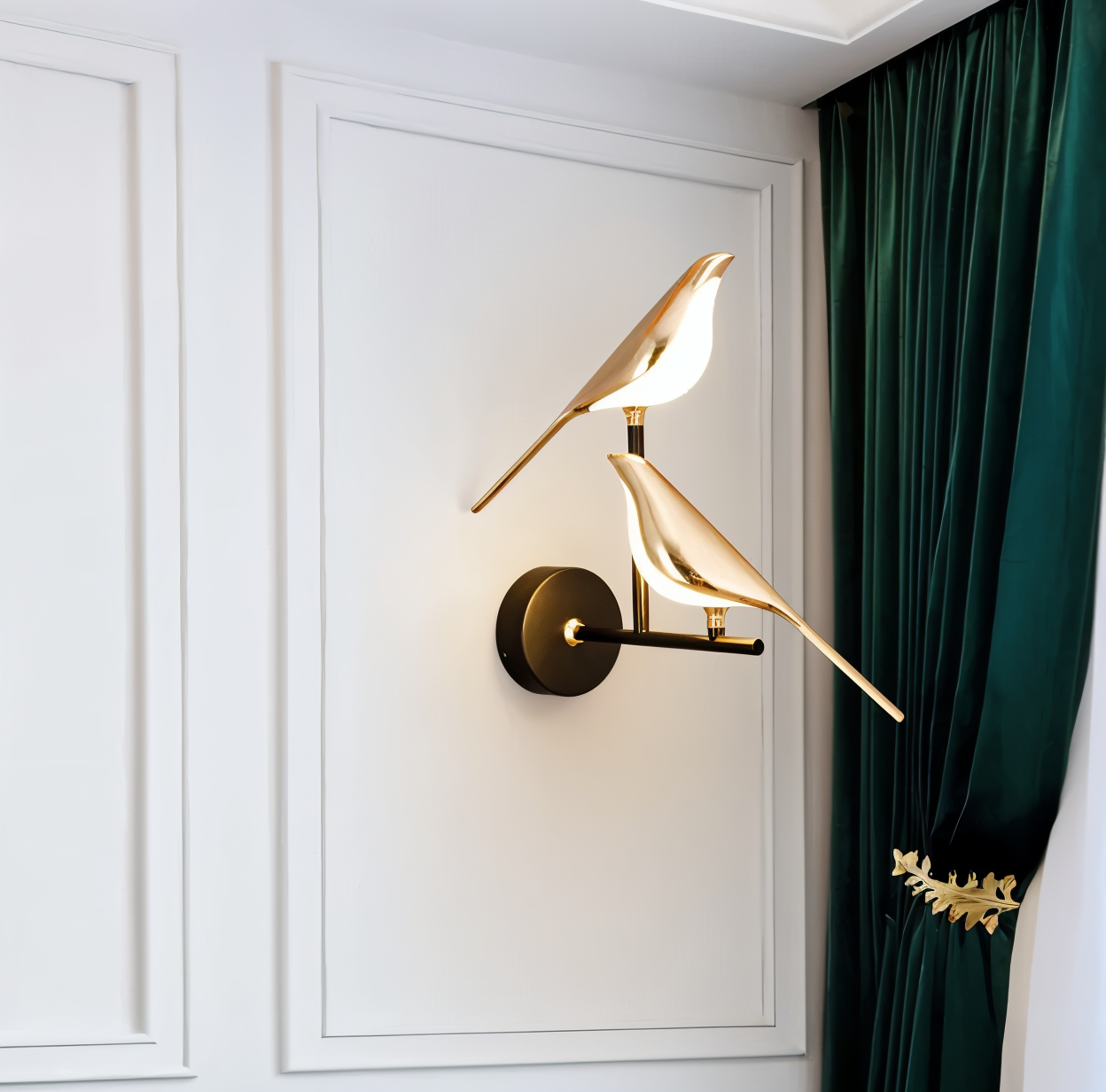 LumeBird – Vogel-Wandleuchte für eine charmante und elegante Wohnatmosphäre.