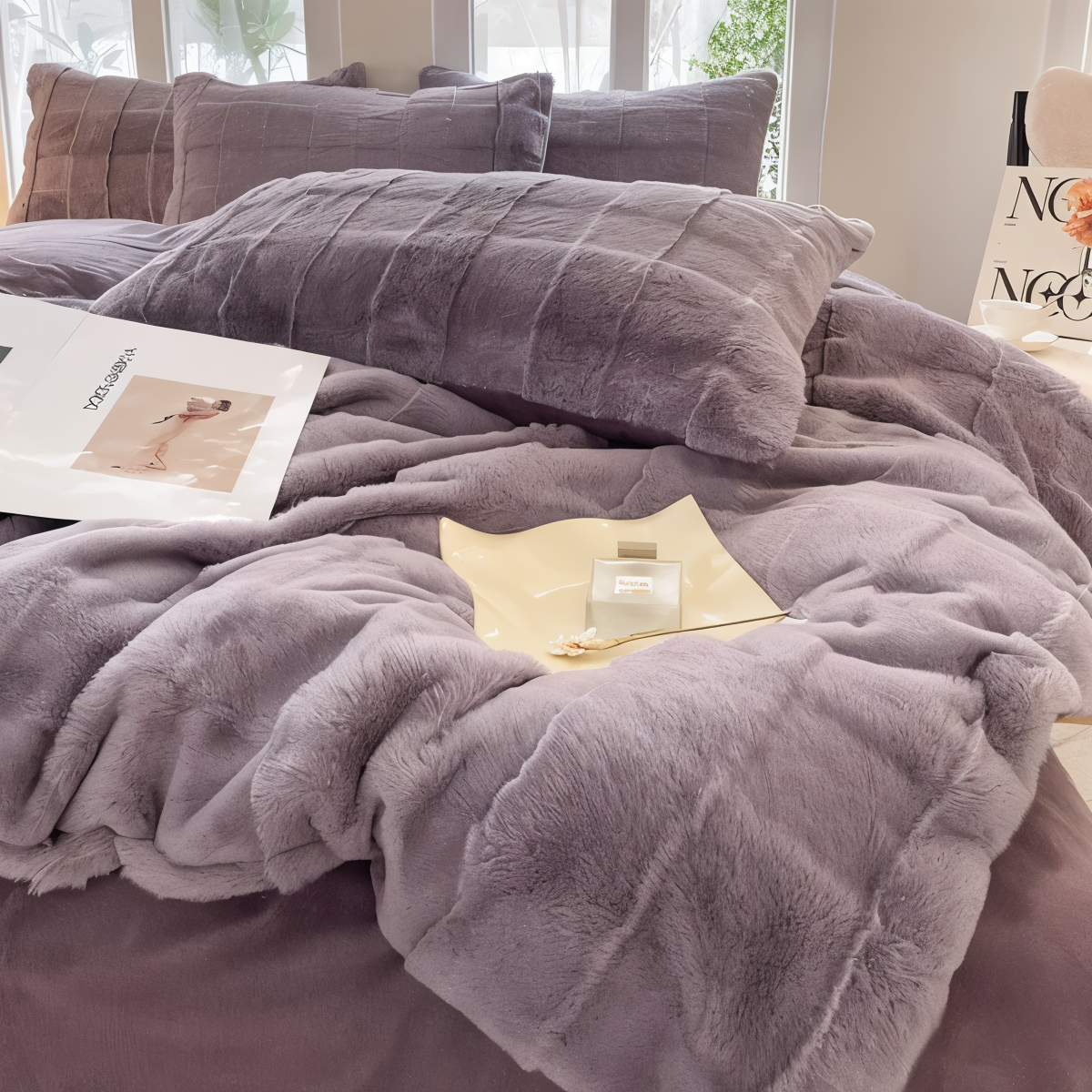 Für Komfort Schlafzimmer Ihr Stilvoller Luxu Bettwäsche-Set ergänzt die Einrichtung um ein luxuriöses Detail für erholsame Ruhe.