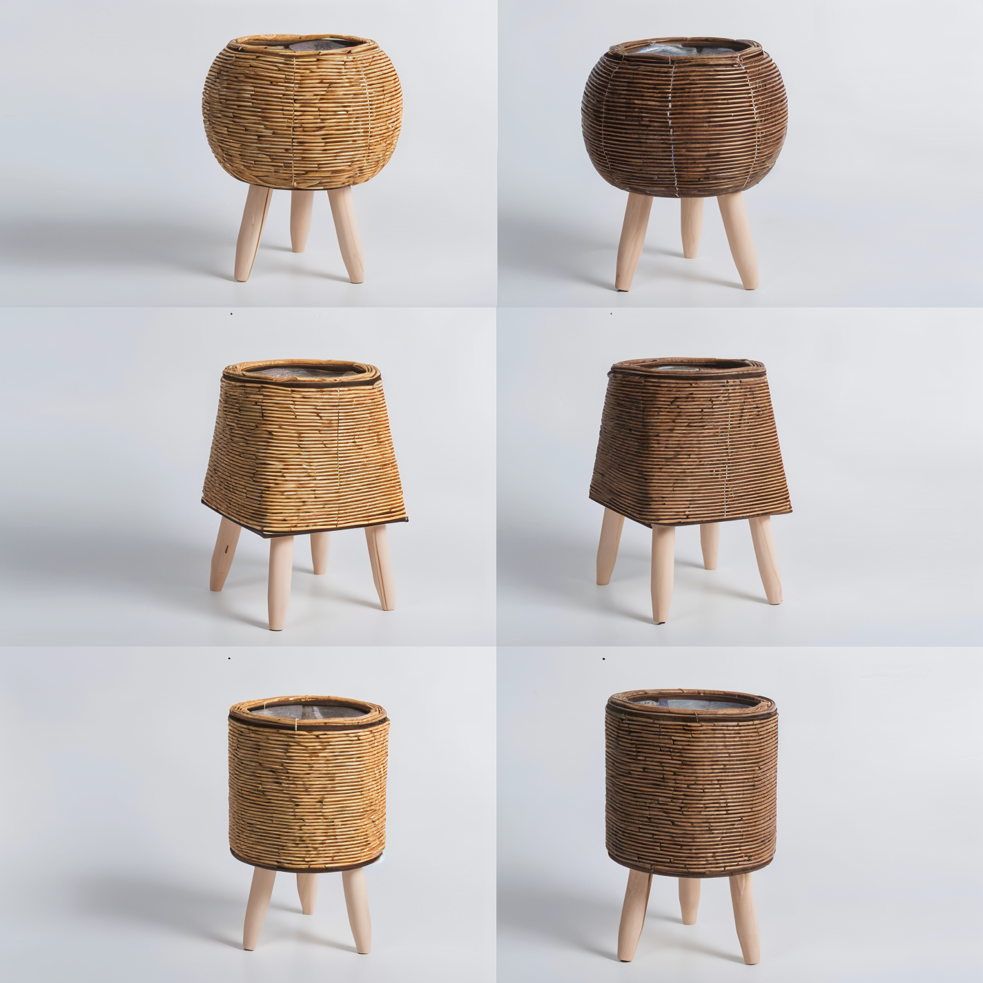 EcoChic - Pflanzgefäße mit Holzbeinen, handgefertigt, unterstreichen den individuellen Charakter Ihrer Einrichtung.