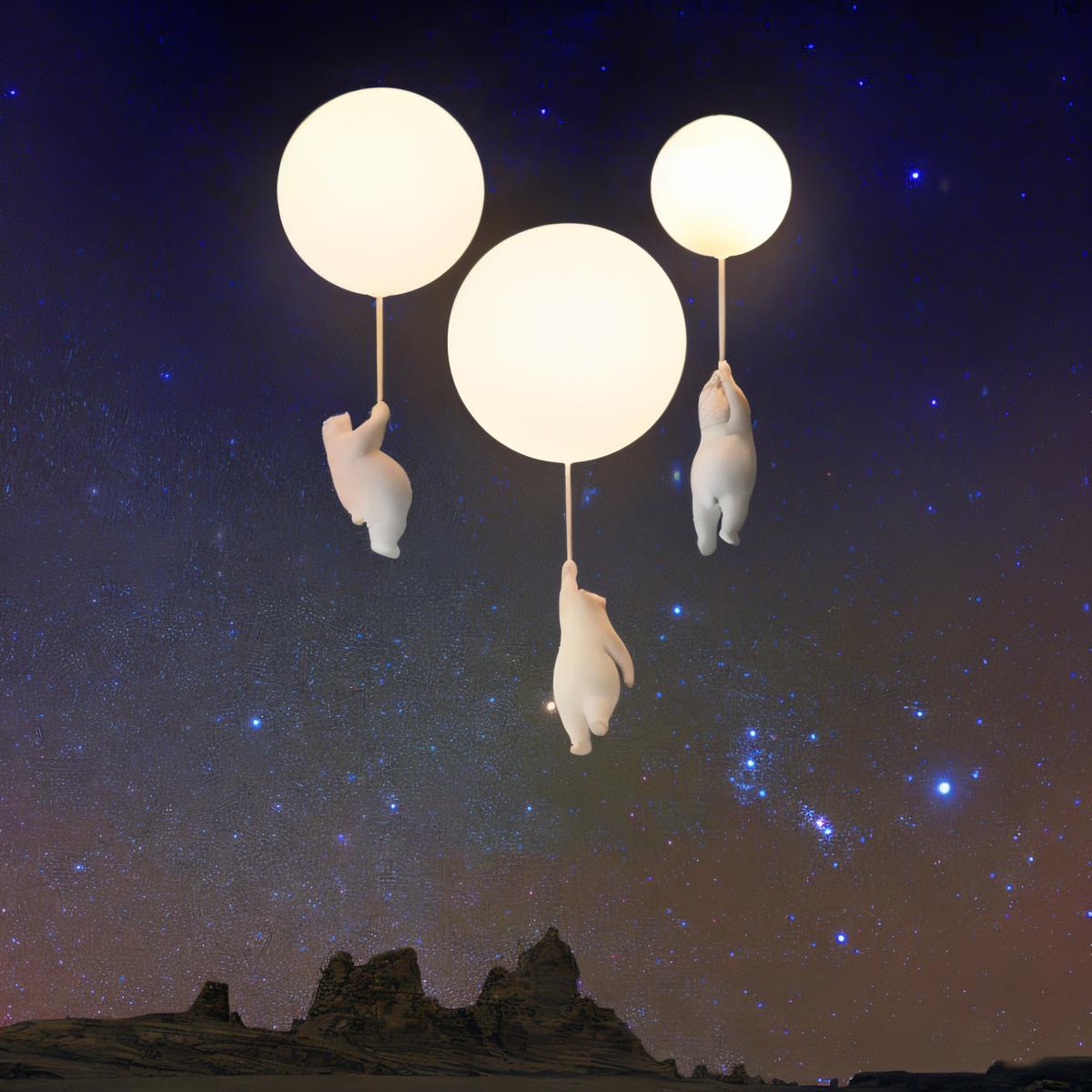 PolarGlow – stilvolle und kunstvolle Bär-Lampen für moderne Wohnräume.