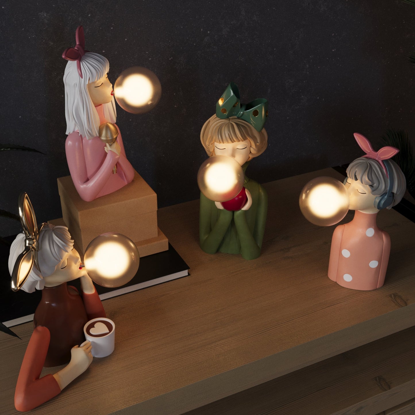 Künstlerische ArtLume Tischlampe für eine besondere Raumatmosphäre.