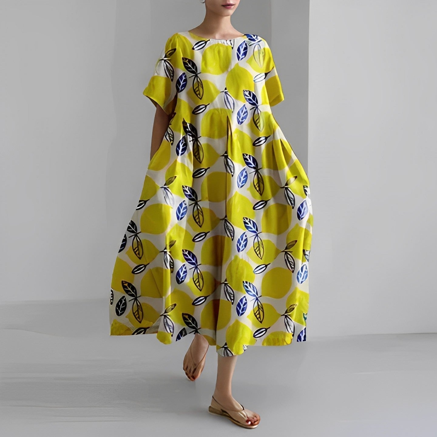 Lockeres Sommerkleid In A Linie Für Damen | Midi