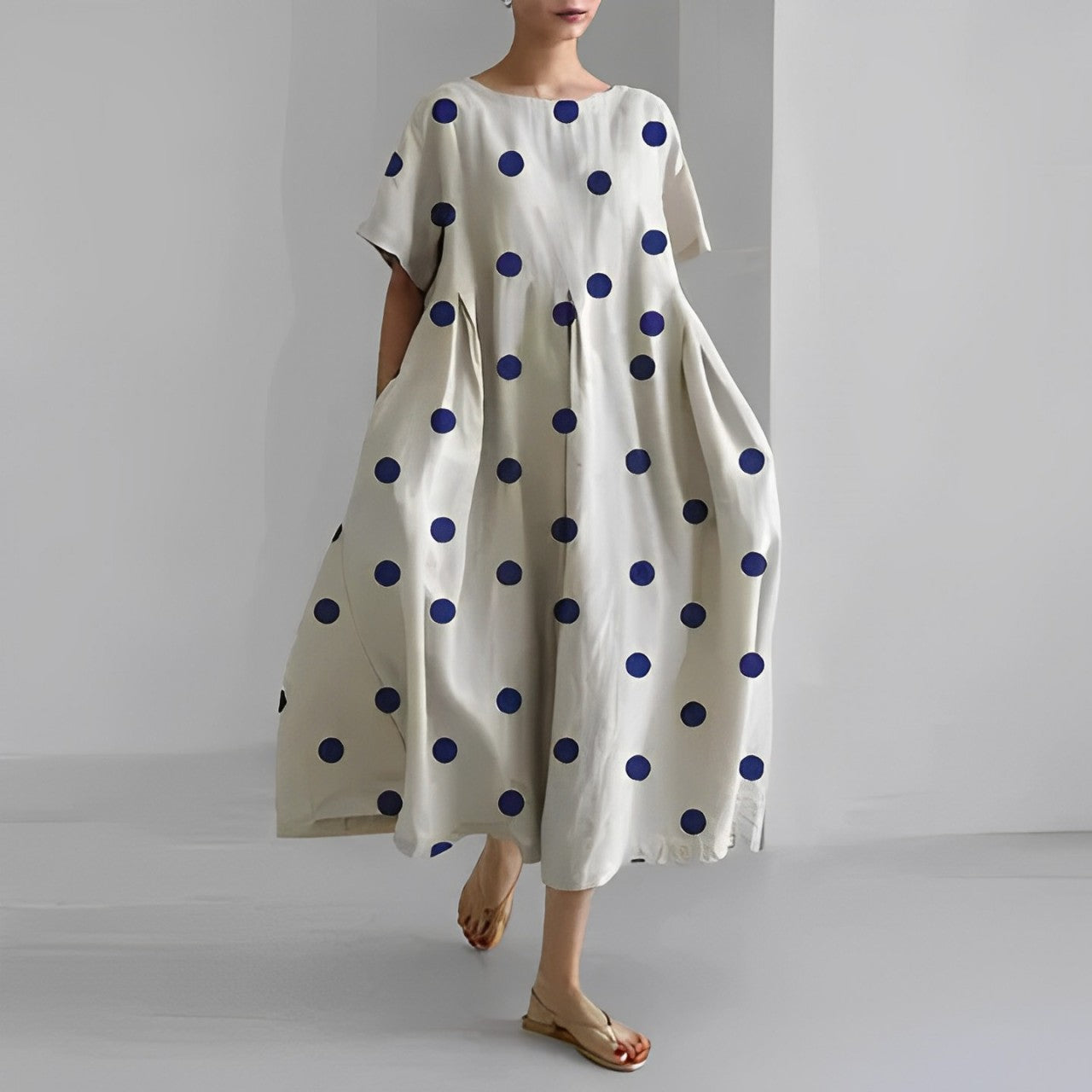 Lockeres Sommerkleid In A Linie Für Damen | Midi