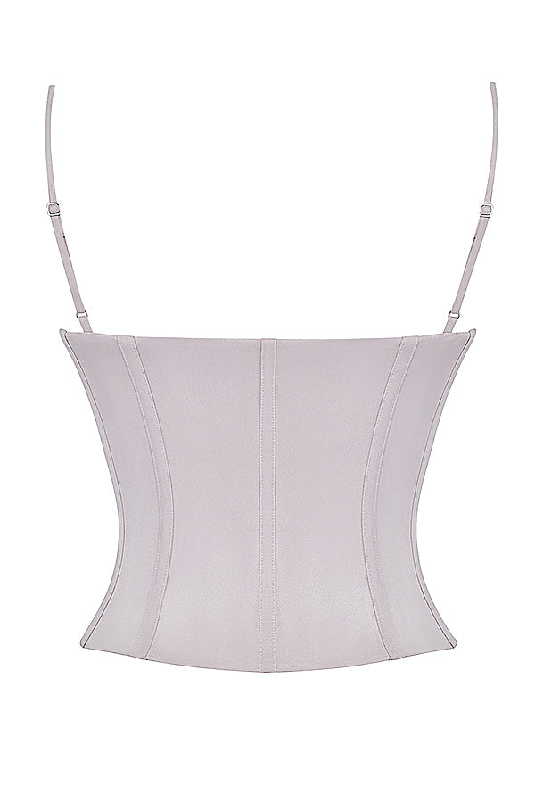 Damen Elegant Besticktes Korsett | Lavendel