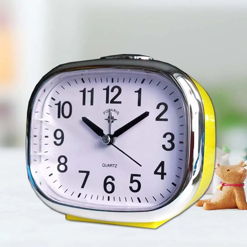 Zeitglanz | Eleganter LED-Wecker mit geräuschloser Mechanik | Blau