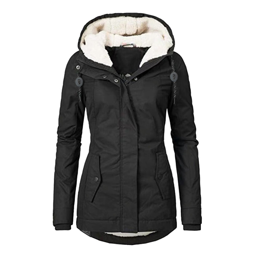Damen Verstellbare Kapuze Jacke | Winter