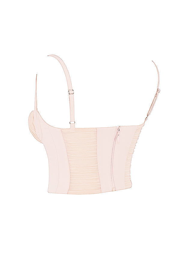 Elegantes Damen-Korsett-Oberteil | Pfirsich