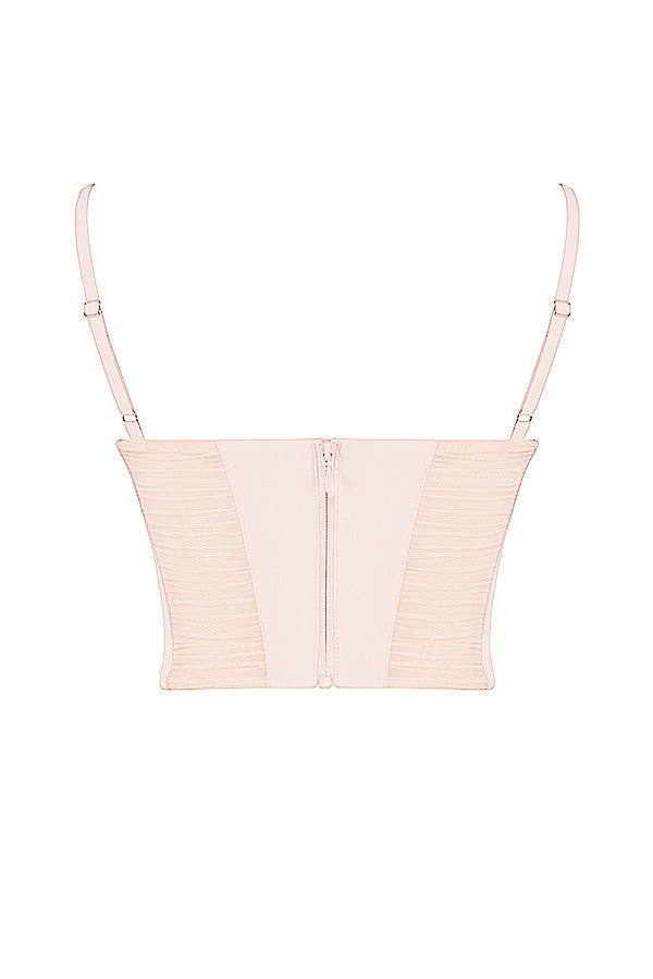 Elegantes Damen-Korsett-Oberteil | Pfirsich