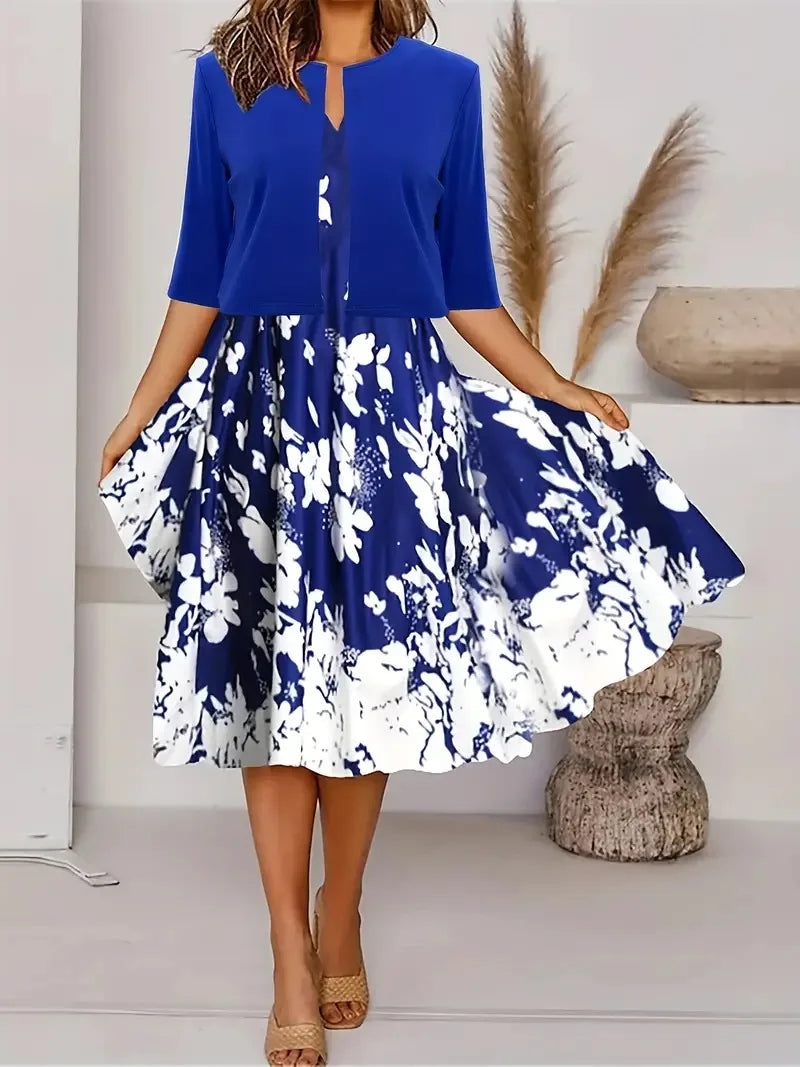 Lässiges Sommerkleid Mit Blazer Für Damen | Midi