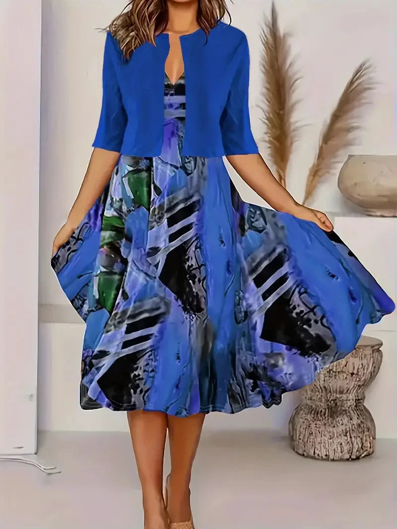 Lässiges Sommerkleid Mit Blazer Für Damen | Midi