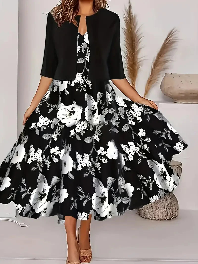 Lässiges Sommerkleid Mit Blazer Für Damen | Midi
