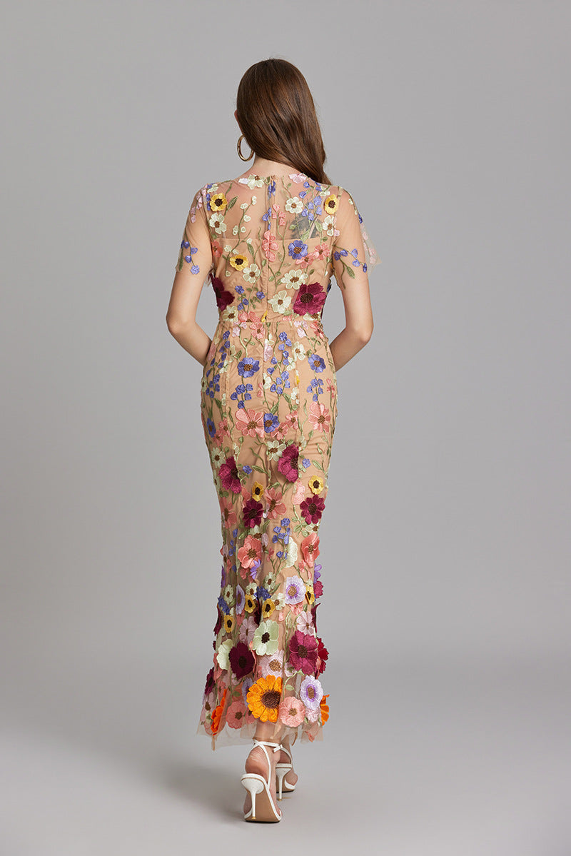 Stilvolles Sommerkleid Mit Blumenmuster Für Damen | Midi