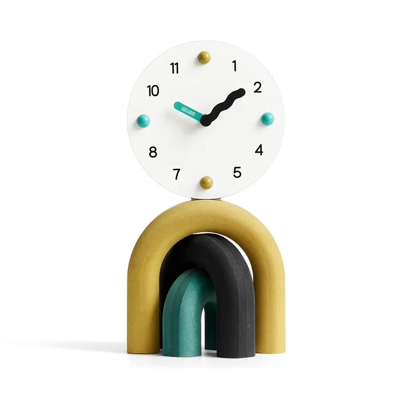 ZeitBogen | Modernes Tischuhr-Design | Gelb