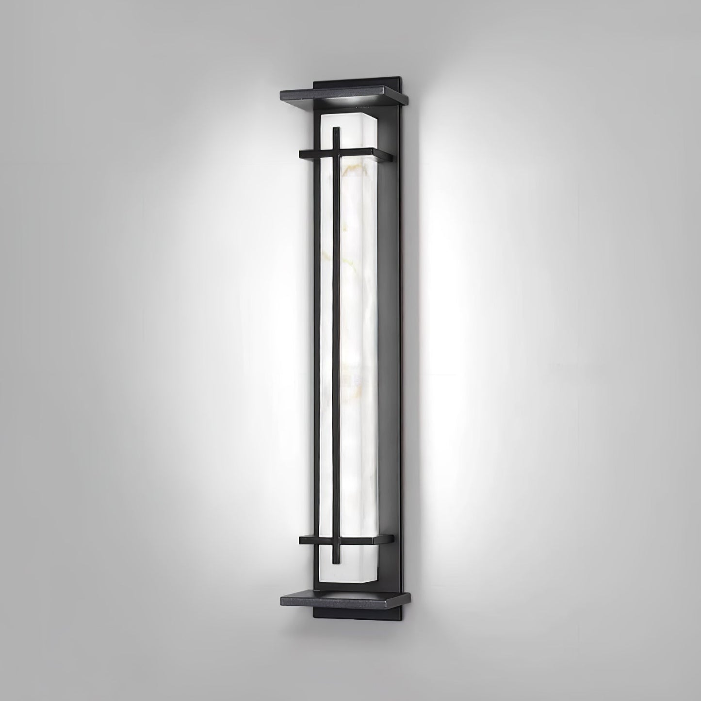 Square Elegance - Væglampe med Udendørs belysning design als dekoratives Element