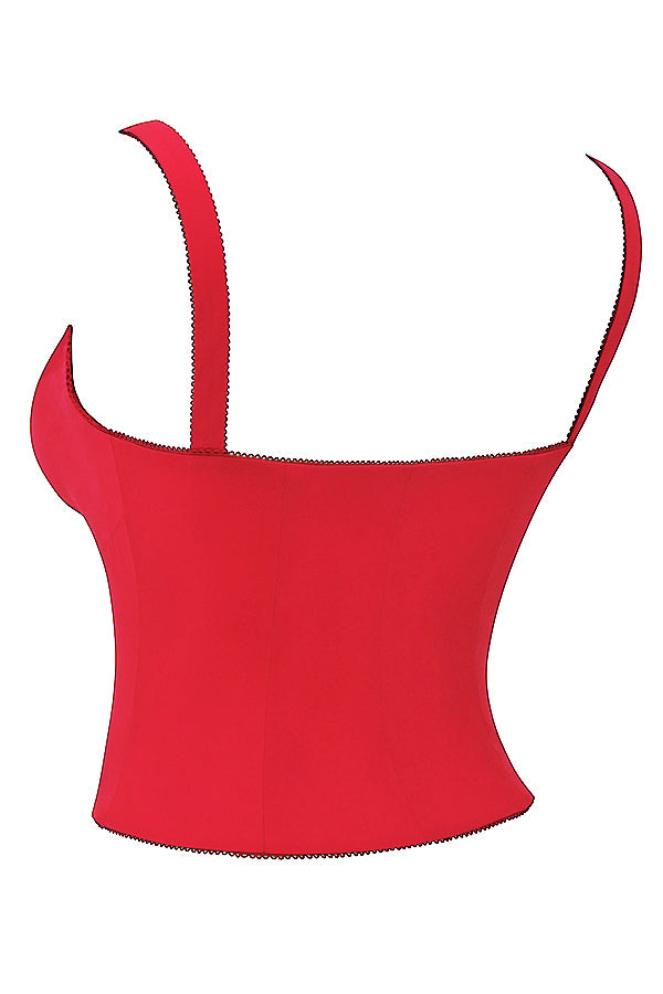 Damen Elegantes Korsett Oberteil | Rot