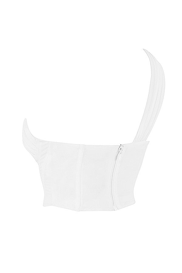 Damen Asymmetrisches One-Shoulder Oberteile | Weiß