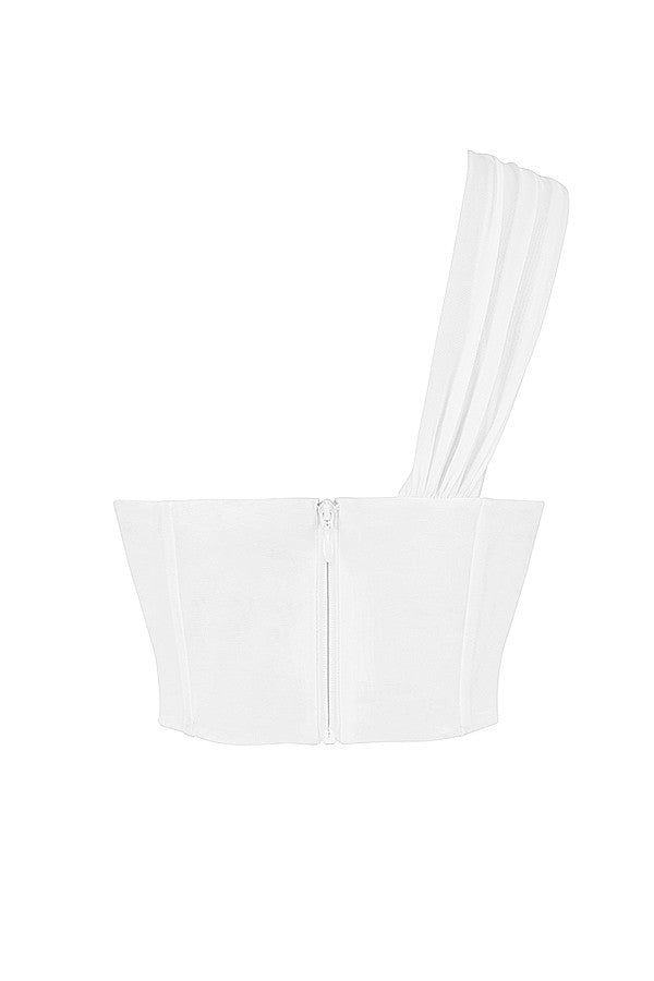 Damen Asymmetrisches One-Shoulder Oberteile | Weiß
