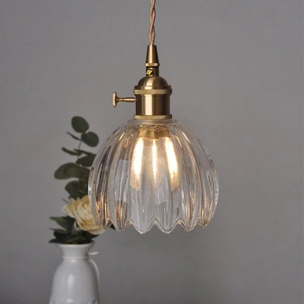 LuxeLights - Retro-Pendelleuchte mit japanischem Blumenmuster