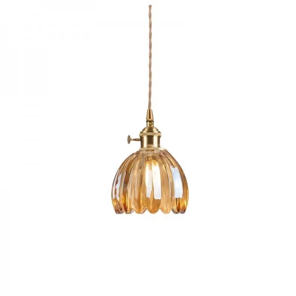 LuxeLights - Retro-Pendelleuchte mit japanischem Blumenmuster