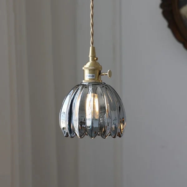 LuxeLights - Retro-Pendelleuchte mit japanischem Blumenmuster