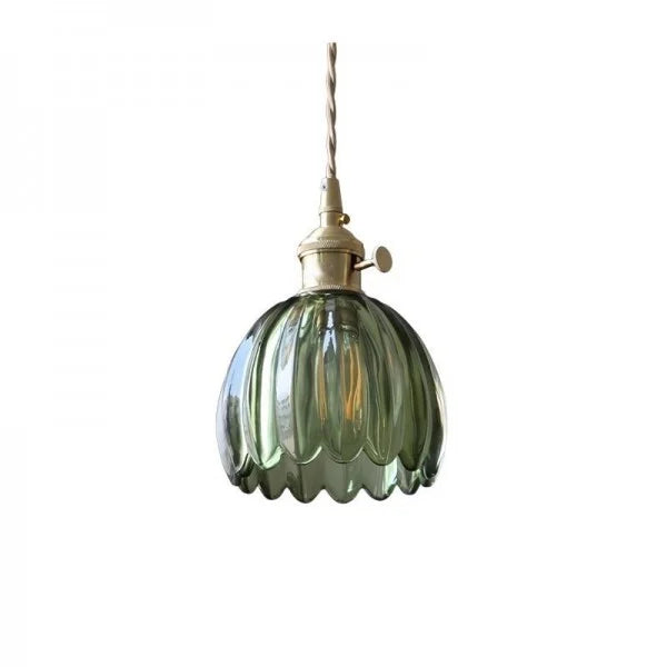 LuxeLights - Retro-Pendelleuchte mit japanischem Blumenmuster