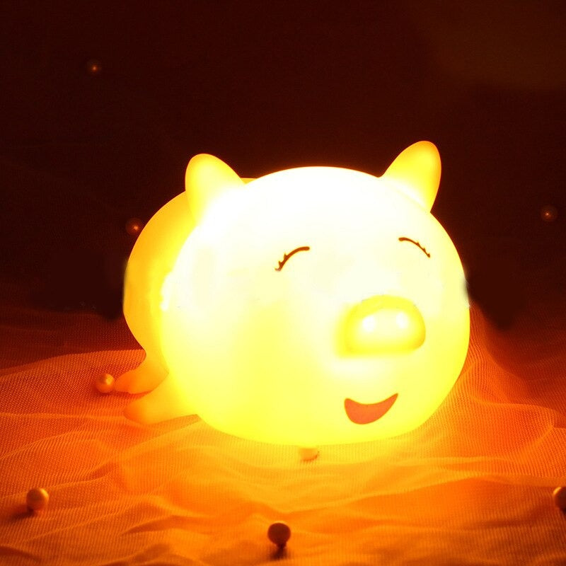 Lichtfreund | Kabellose Nachtlampe mit Tiermotiv für Geborgenheit & Sicherheit | Gelb