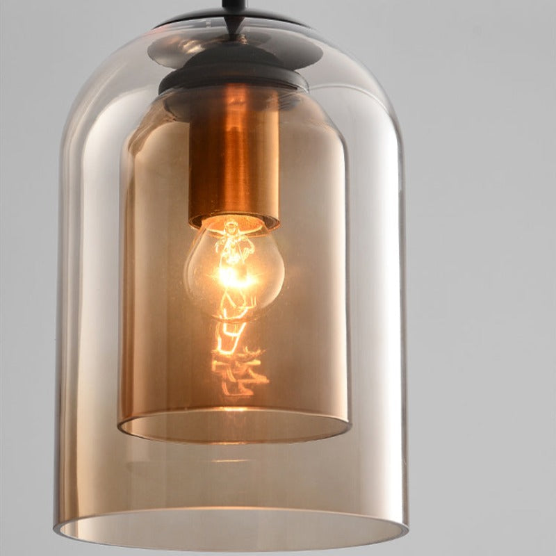 Modernes Glas-Design GlanzZeit Pendelleuchte – dekorative Glas-Pendelleuchte für die Esszimmerbeleuchtung.