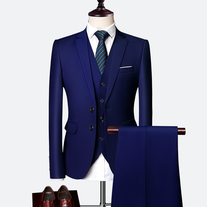 Herren Moderner 3-teiliger Hochzeitsgast-Anzug Set | Schlanke Passform
