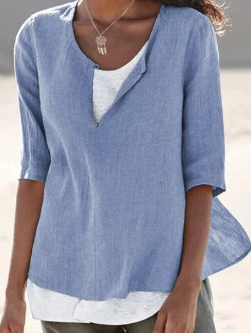 Damen Bluse im Freizeitstil | 3/4 Ärmel