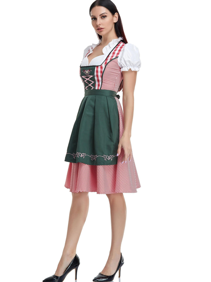 Damen Mode Grün Oktoberfest Dirndl Kleid