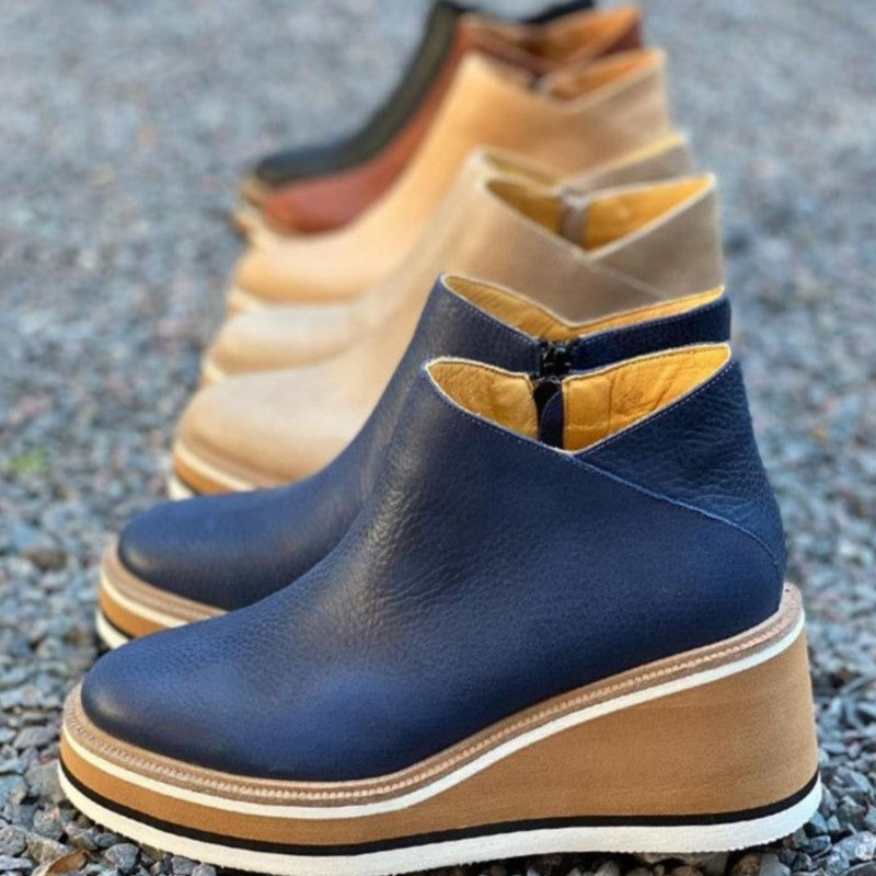Reißverschluss Winterstiefel Damen | Keilabsatz