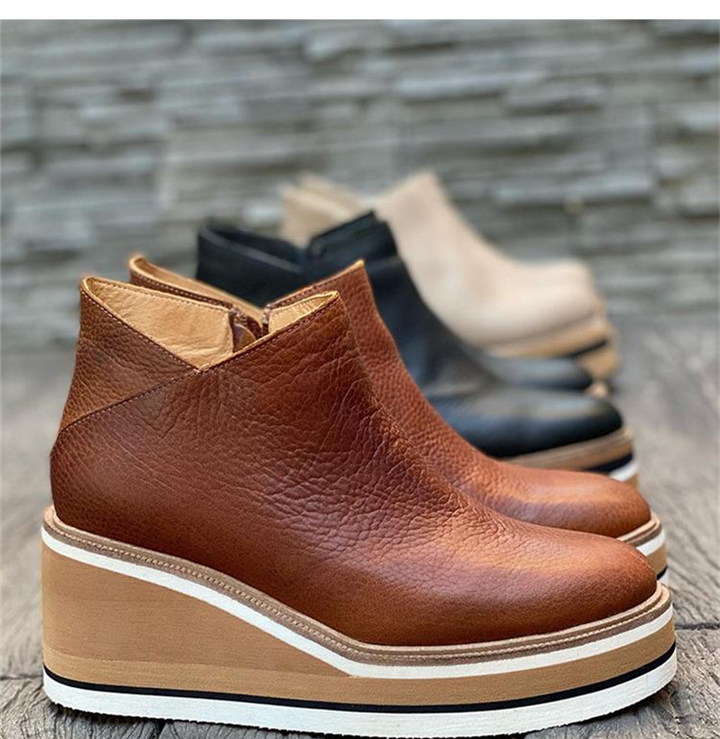 Reißverschluss Winterstiefel Damen | Keilabsatz
