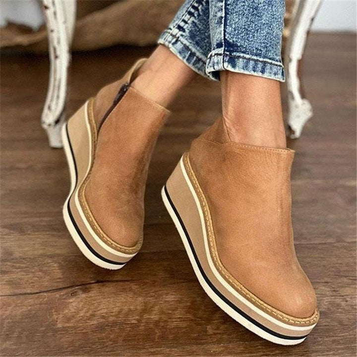 Reißverschluss Winterstiefel Damen | Keilabsatz