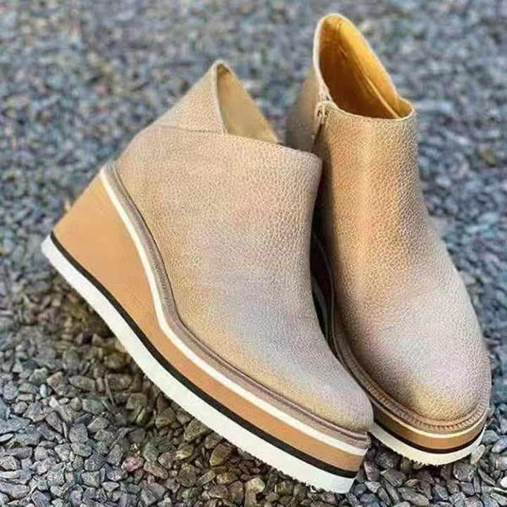 Reißverschluss Winterstiefel Damen | Keilabsatz