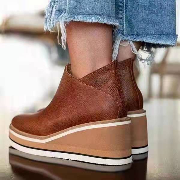 Reißverschluss Winterstiefel Damen | Keilabsatz