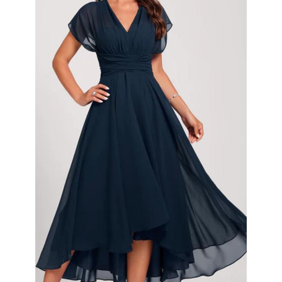 Abendkleid Mit V Ausschnitt Für Damen | Midi