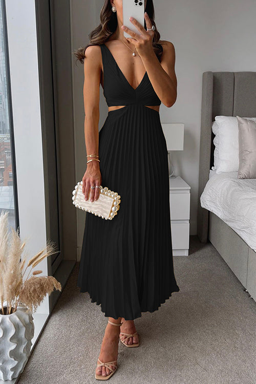Elegantes Abendkleid Mit Plissee Für Damen | Midi