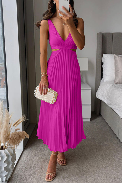 Elegantes Abendkleid Mit Plissee Für Damen | Midi