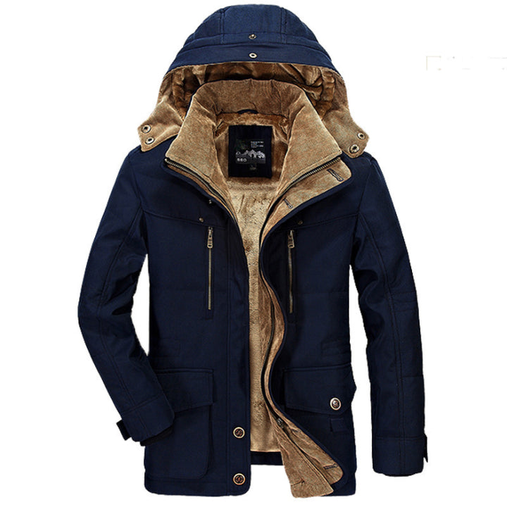 Warme Winterjacke für Herren | mit Kapuze