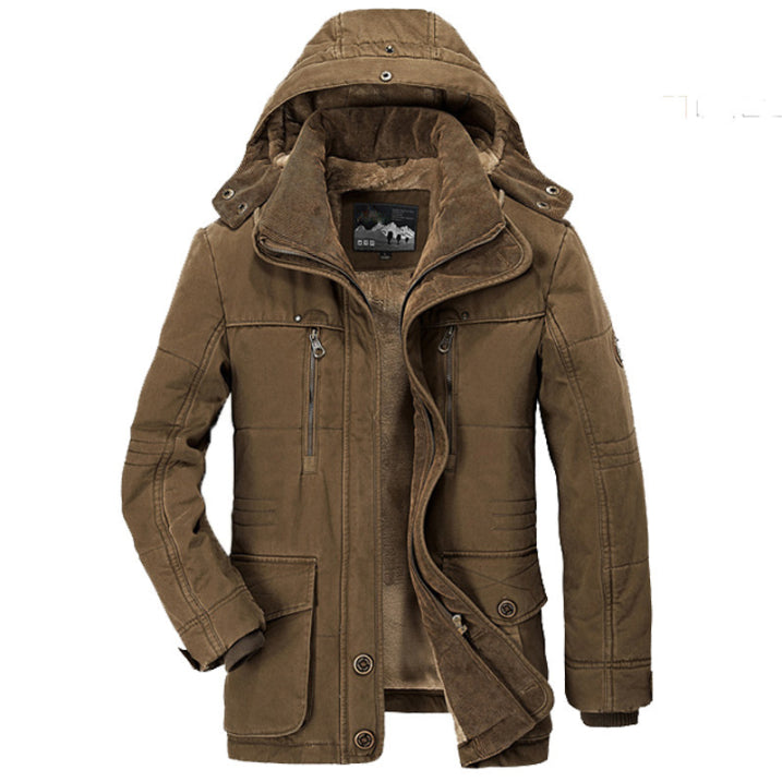 Warme Winterjacke für Herren | mit Kapuze