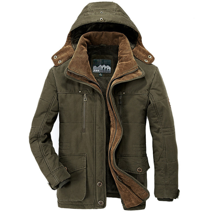 Warme Winterjacke für Herren | mit Kapuze