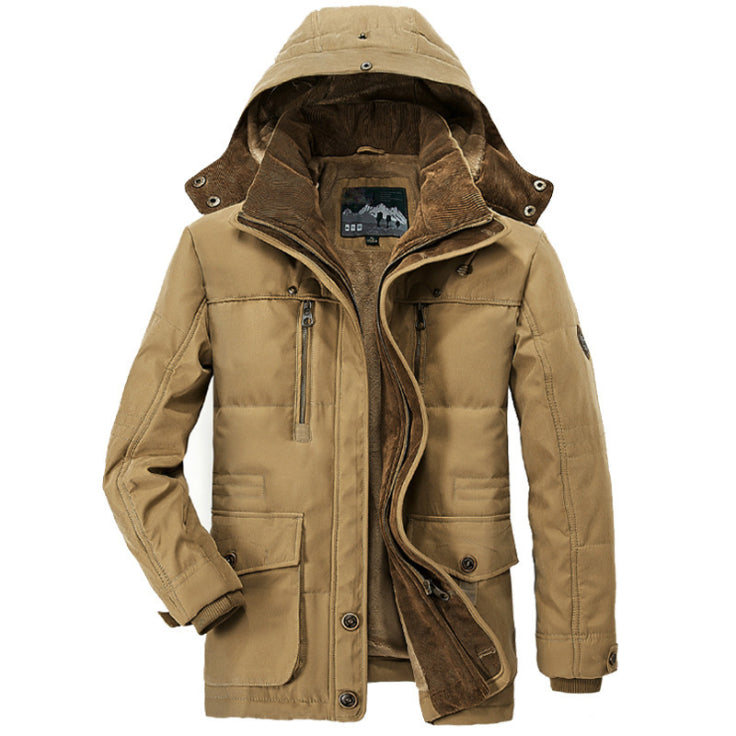 Warme Winterjacke für Herren | mit Kapuze