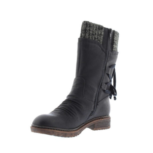 Damen Winter Stiefel | Gestricktes Detail